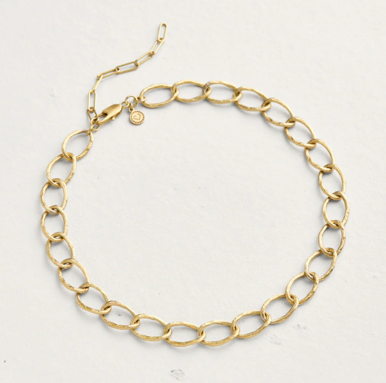 Beehive Weathered Curb Chain Necklace