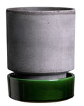 Bergs Hoff Grey With Emerald Green Saucer, 8cm, 2 pack