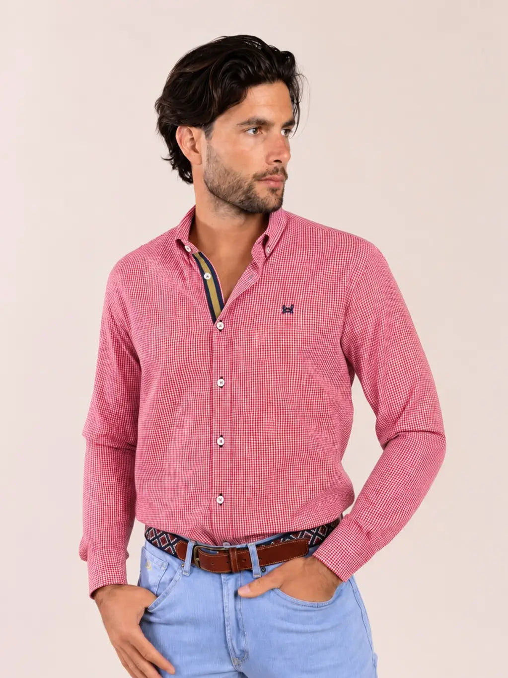 Custi Mikelo Cherry Vichy Check Shirt