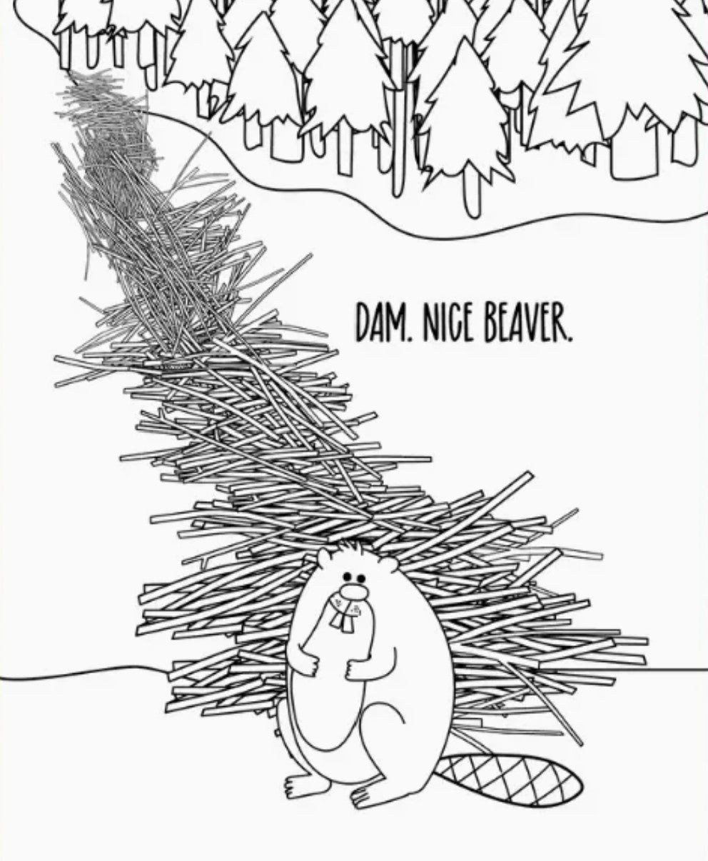 Harmony Art Shop Dam, Nice Beaver Card