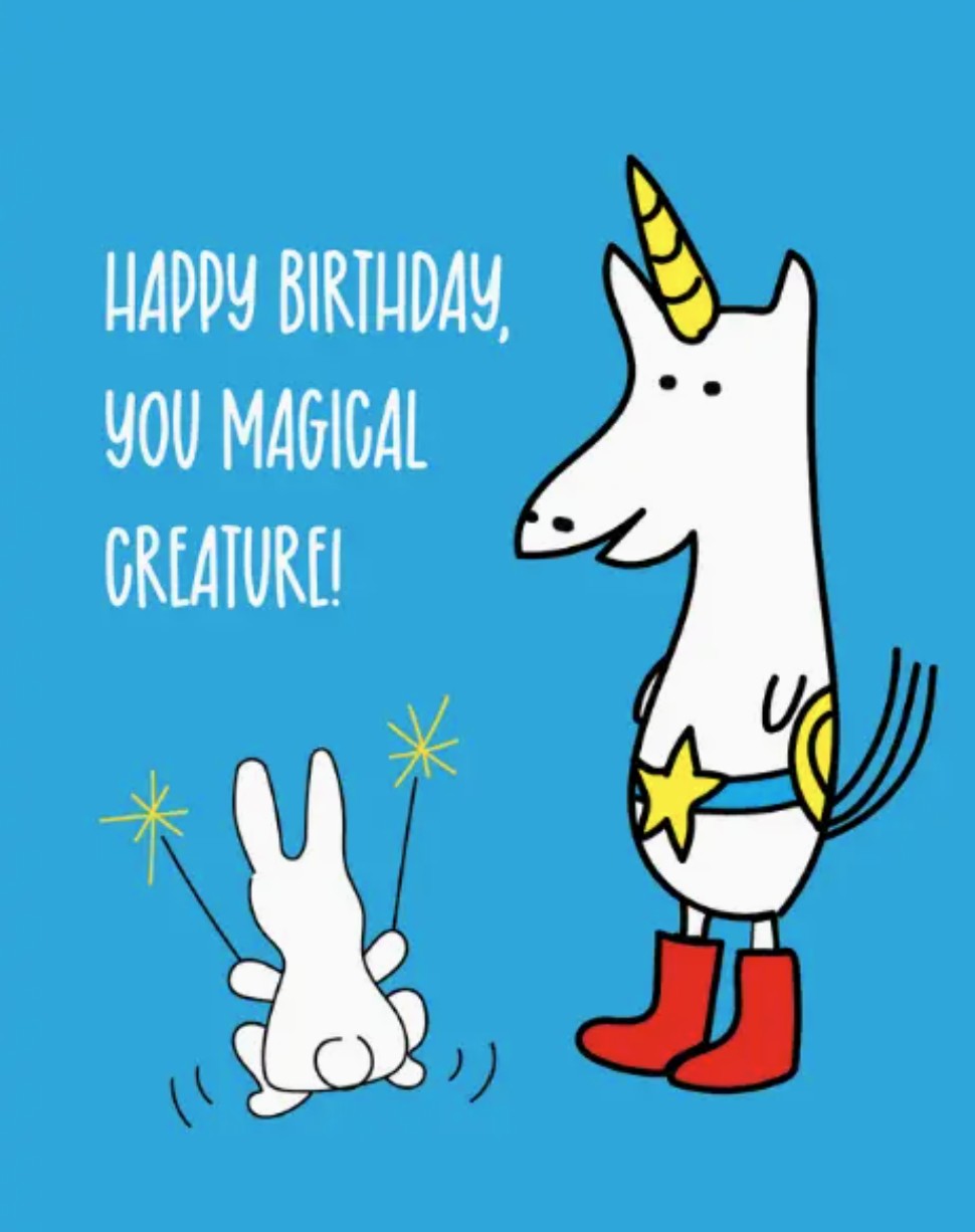 Harmony Art Shop Magical Unicorn Card