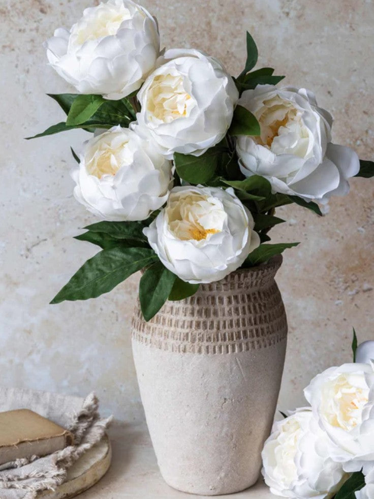 Abigail Ahern Real Touch Peony, White