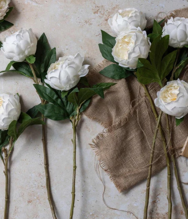 Abigail Ahern Real Touch Peony, White