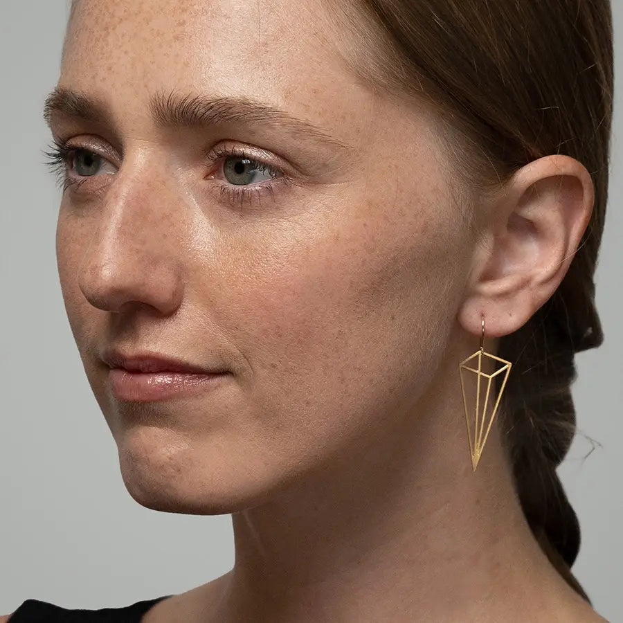 Angular Moment Tall Pyramid Earrings