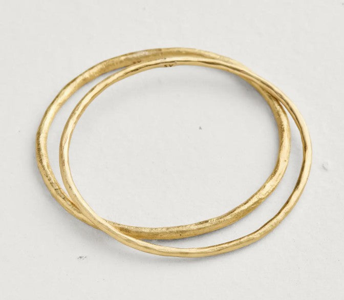 Beehive Weathered Oval Bangle