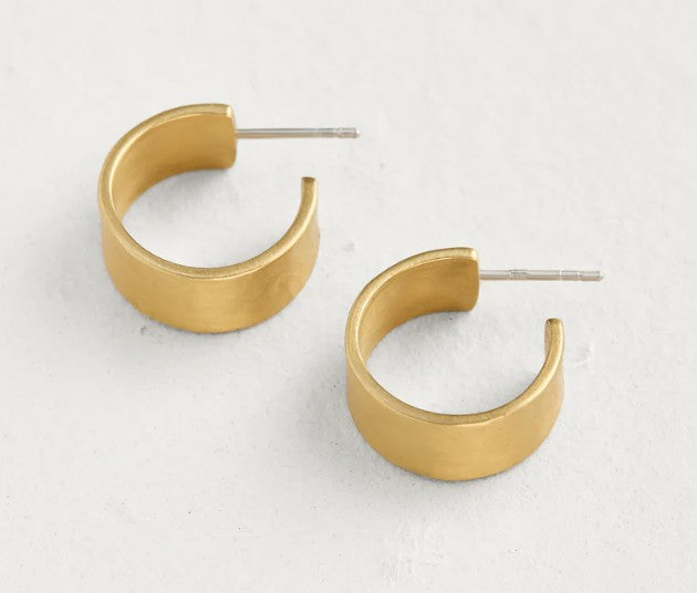 Beehive Weathered Wide Round Hoops