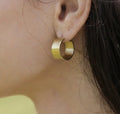 Beehive Weathered Wide Round Hoops