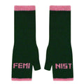 Black and Beech Feminist Open Fingered Gloves