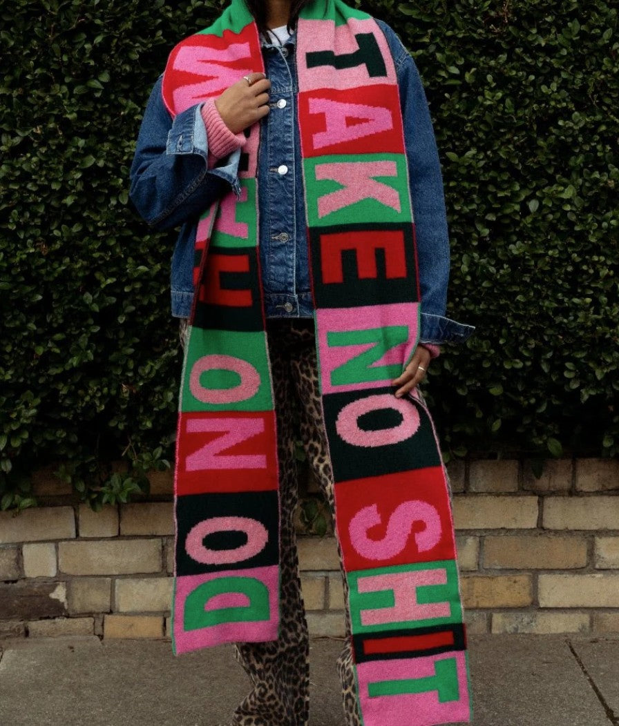 Black and Beech Take No Shit Do No Harm Scarf