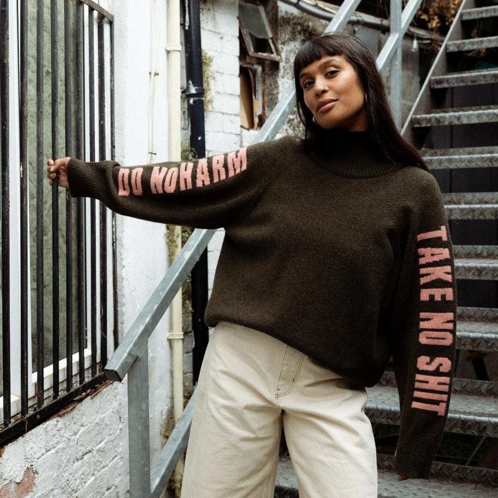 Black & Beech Do No Harm Take No Shit Sweater