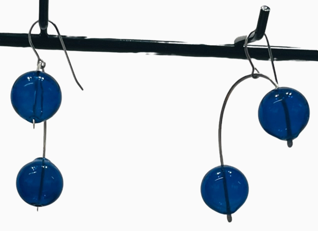 CanDid Art Bubble Celestrial Earrings: Cobalt Blue