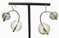CanDid Art Bubble Celestrial Earrings: Clear and Smokey Grey