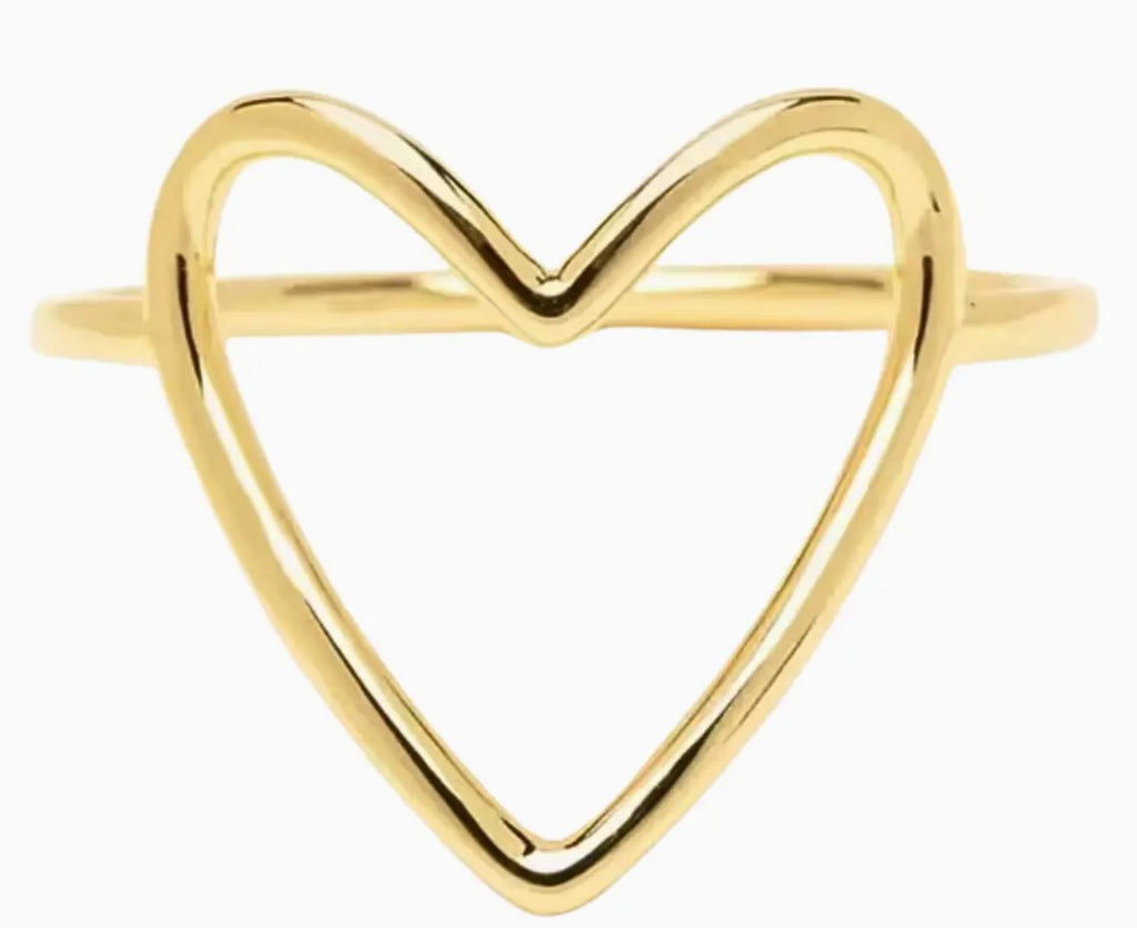Candid Art Open Heart Ring