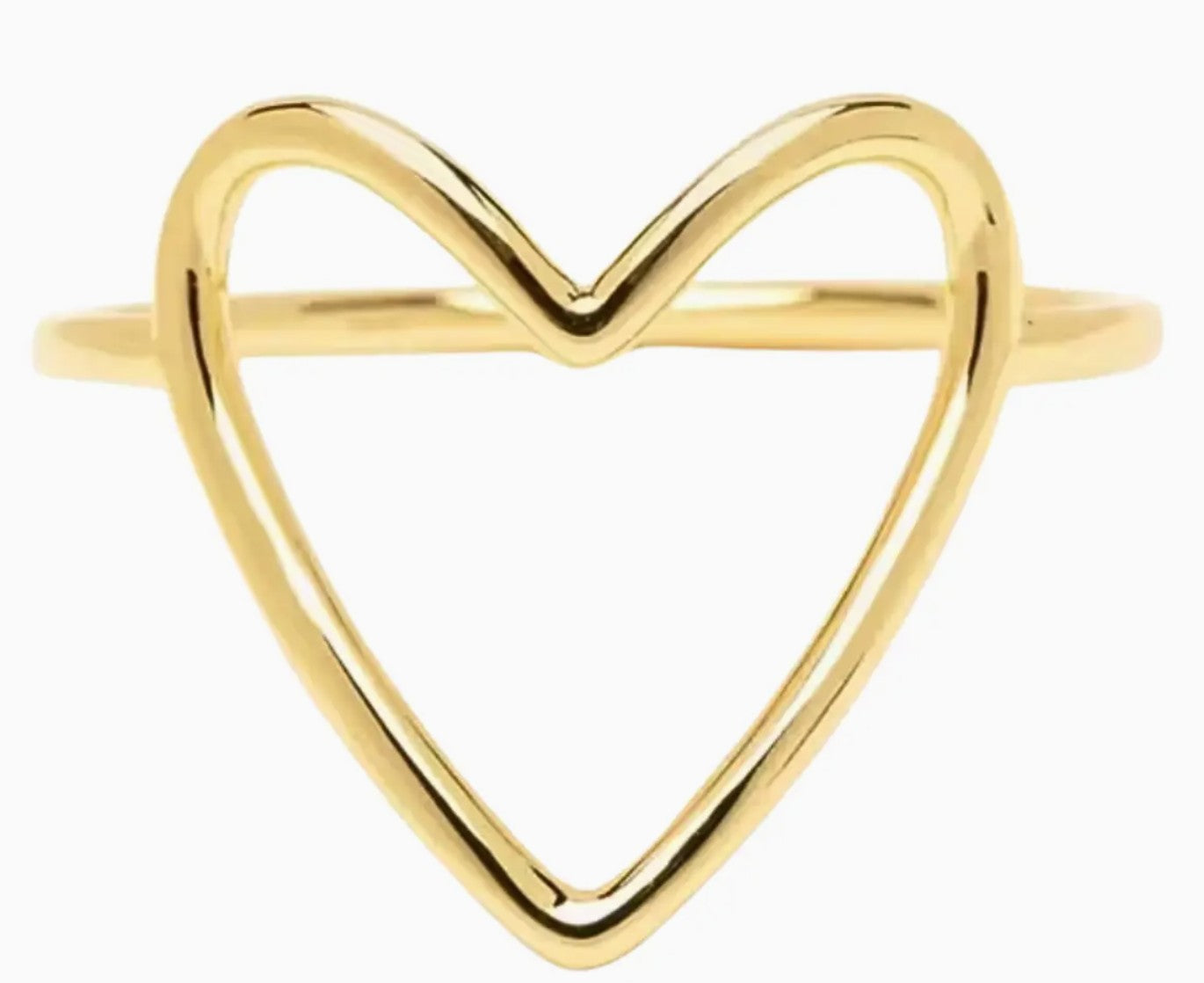 Candid Art Open Heart Ring
