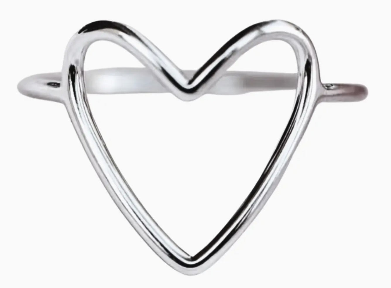 Candid Art Open Heart Ring