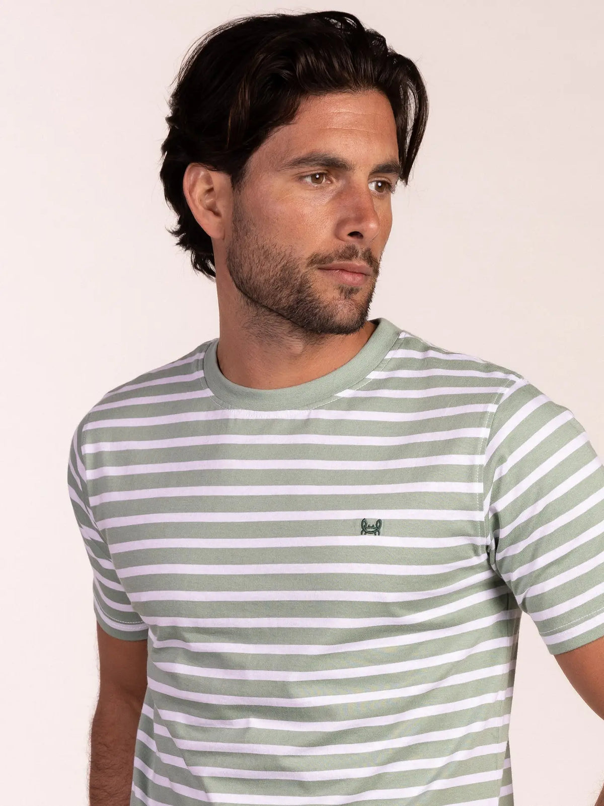 Custi Mikelo Green Striped Shirt