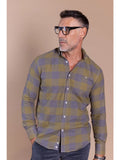 Custi Mikelo Khaki Check Flannel Shirt