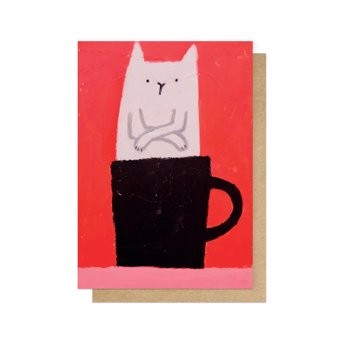 East End Cat in a Cup Card
