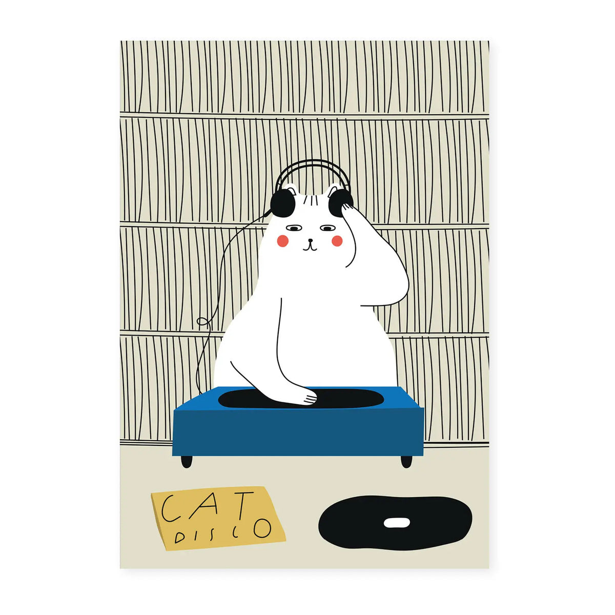 East End Disco Cat Postcard