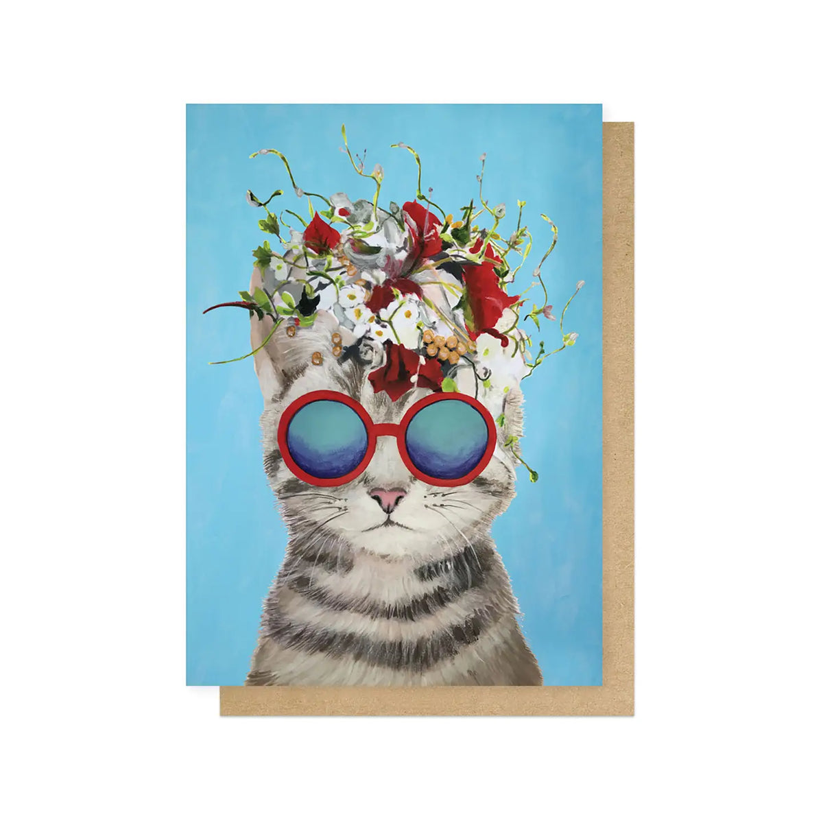 East End Flower Cat Card
