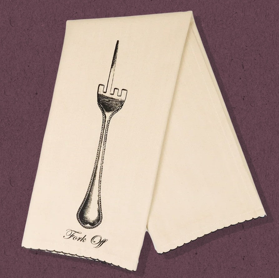 Fishs Eddy Fork Off Tea Towel