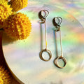 Freshie & Zero MODO Line and Circle Earrings