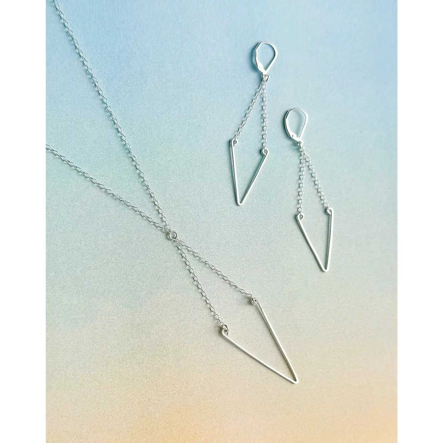 Freshie & Zero VIA Hammered Triangle Earrings