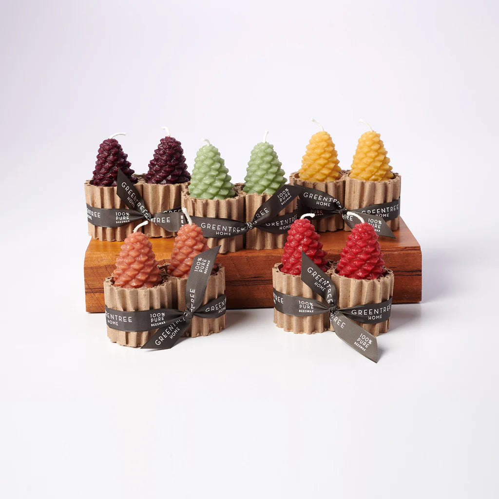 Greentree Home Small Pinecone Candles