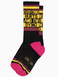 Gumball Poodle Everything Hurts and I'm Dying Socks