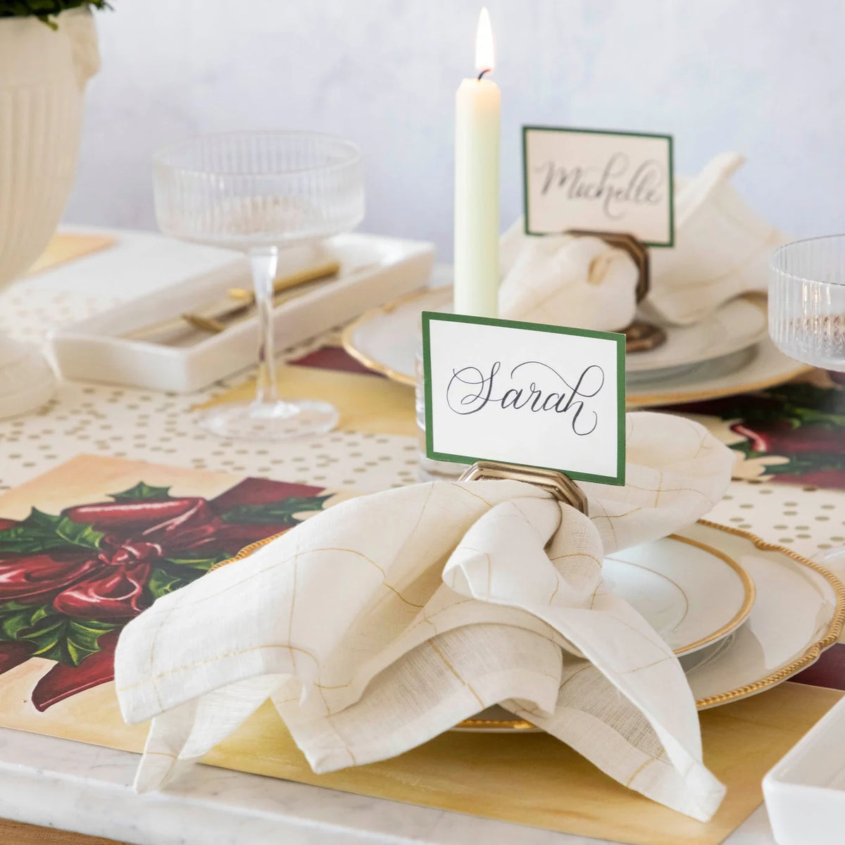 Hester & Cook Green Frame Place Card