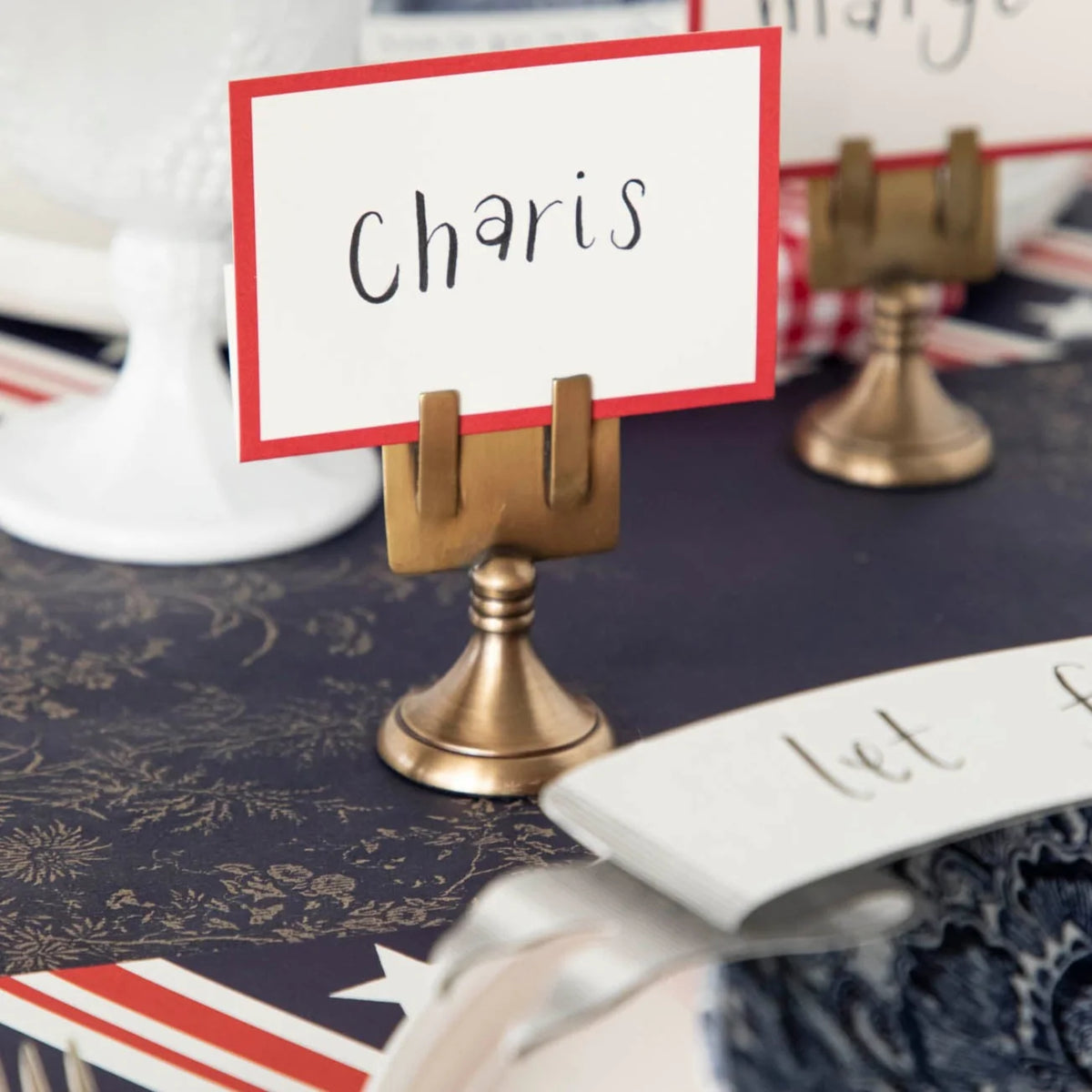 Hester & Cook Red Frame Place Card