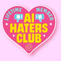 Hissin Kitten AI Haters Club Sticker