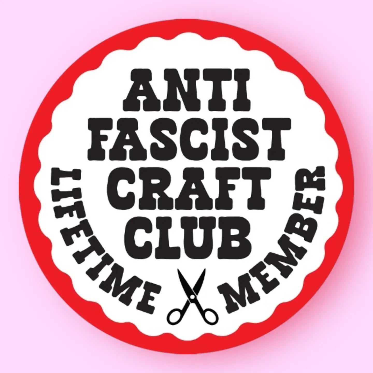 Hissin Kitten Anti Fascist Craft Club Sticker