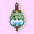Hissin Kitten Chinga La Migra Sticker