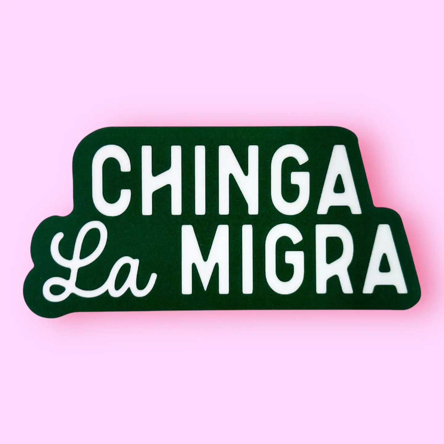 Hissin Kitten Chinga La Migra words Sticker