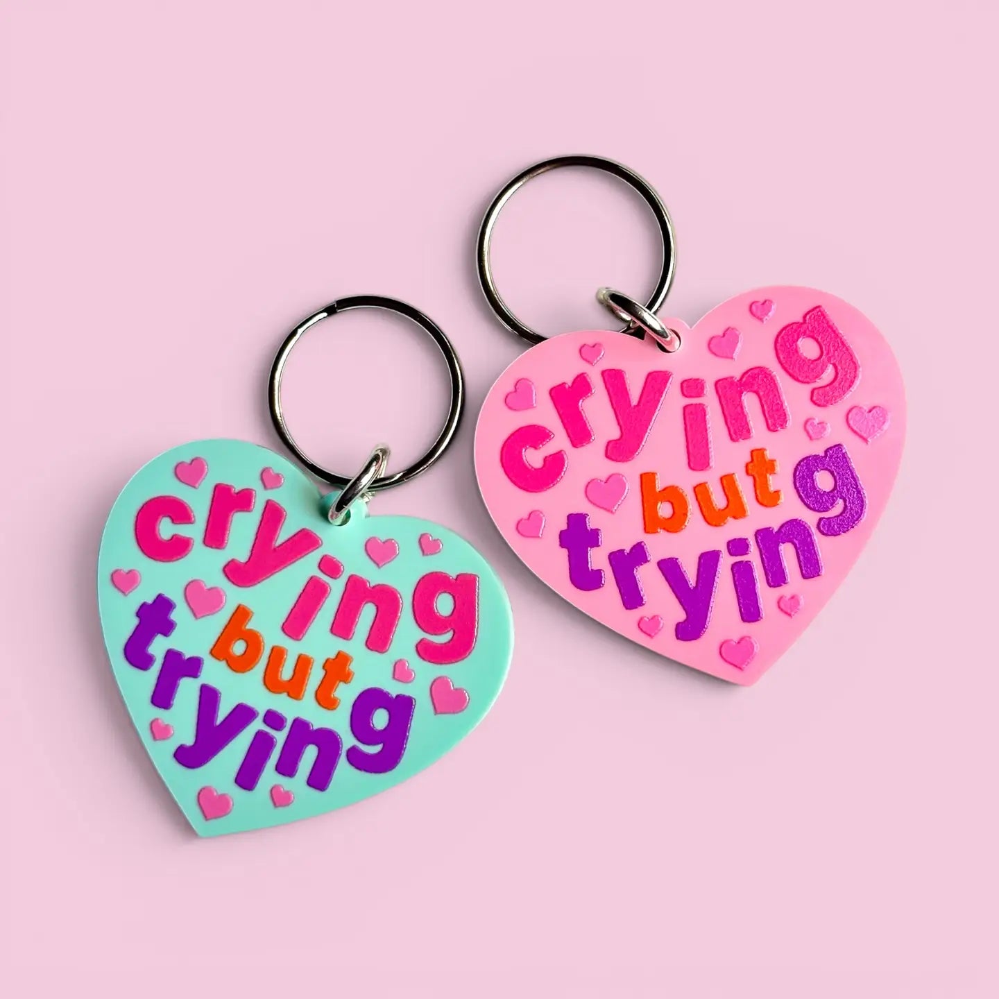 Hissin Kitten Crying But Trying Keychain