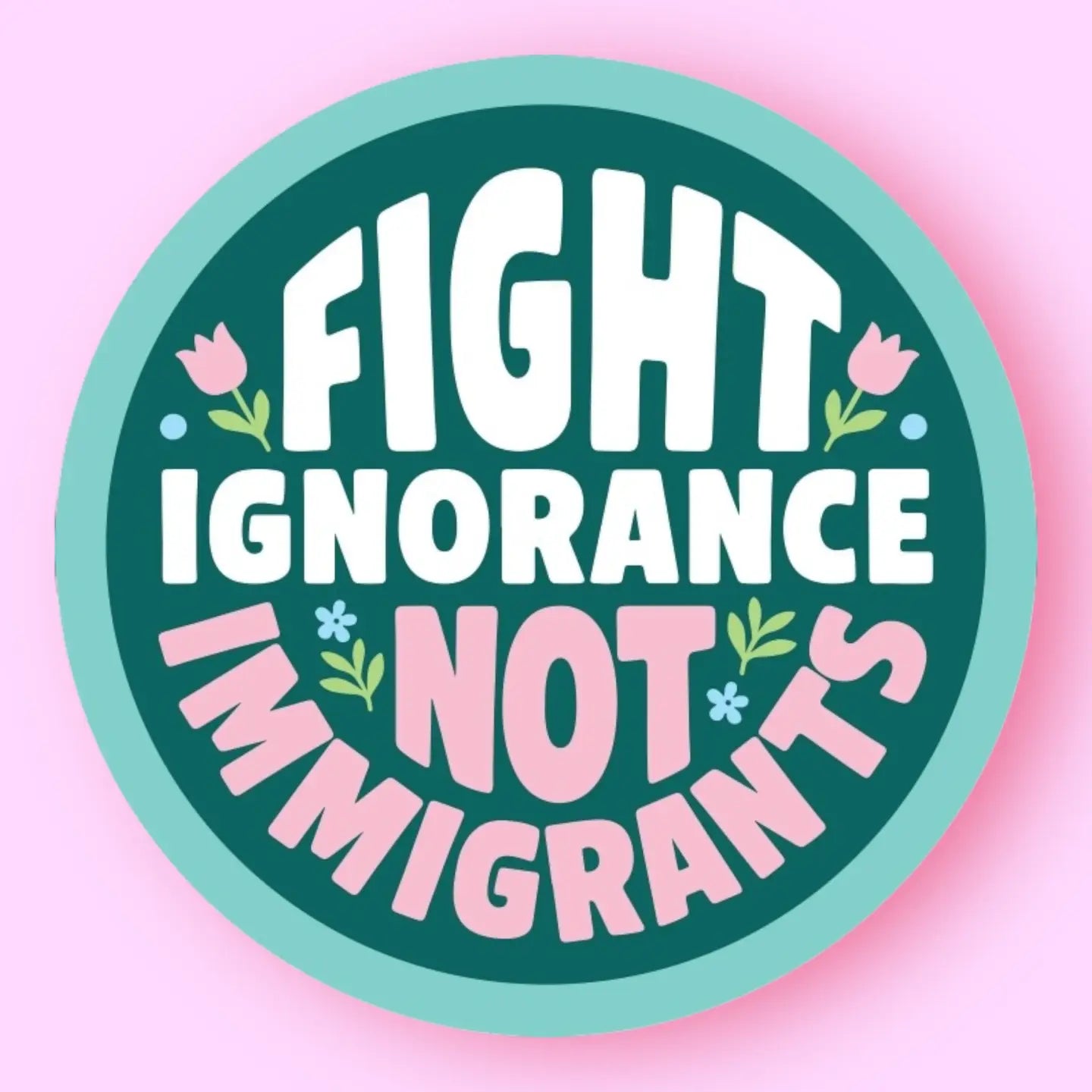 Hissin Kitten Fight Ignorance Not Immigrants Sticker