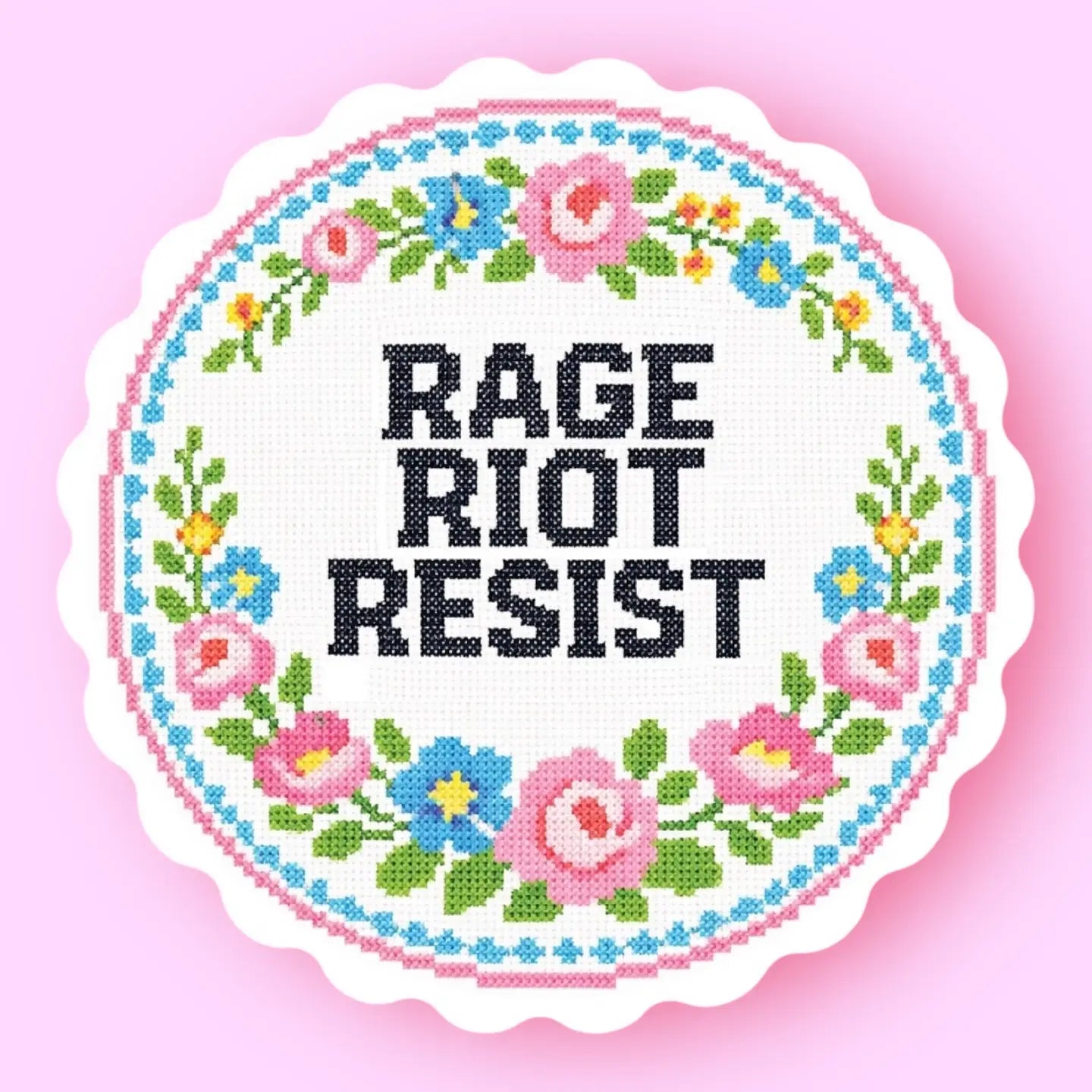 Hissin Kitten Rage Riot Resist Sticker