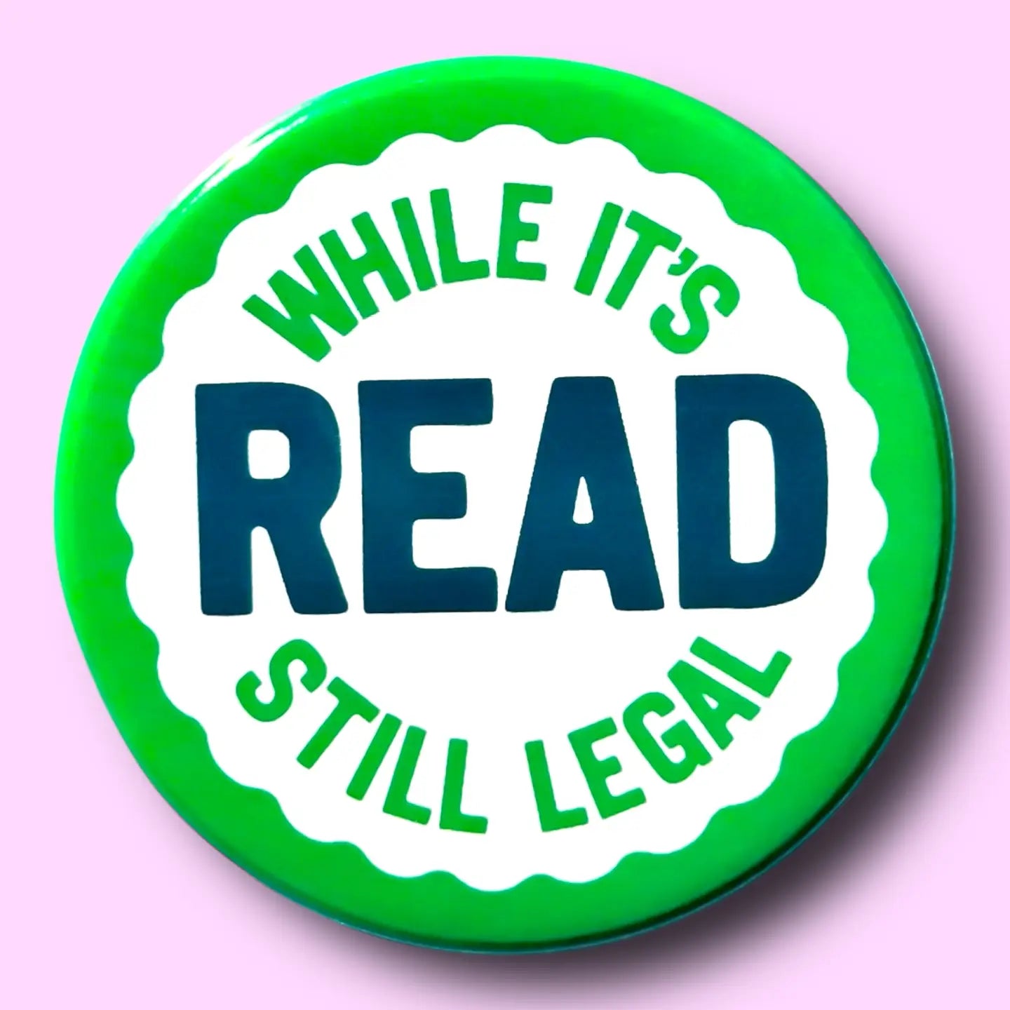 Hissin Kitten Read While It's Still Legal Pin