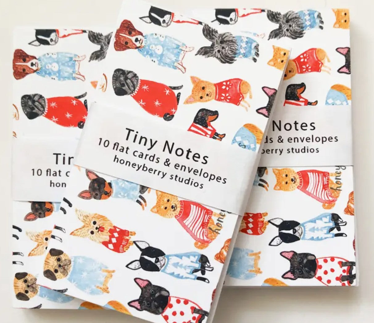 Honeyberry Dogs in Sweaters Tiny Notes