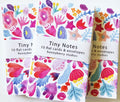 Honeyberry Pink and Red Flowers Tiny Notes