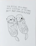 Honeyberry Sea Otters Holding Hands Card