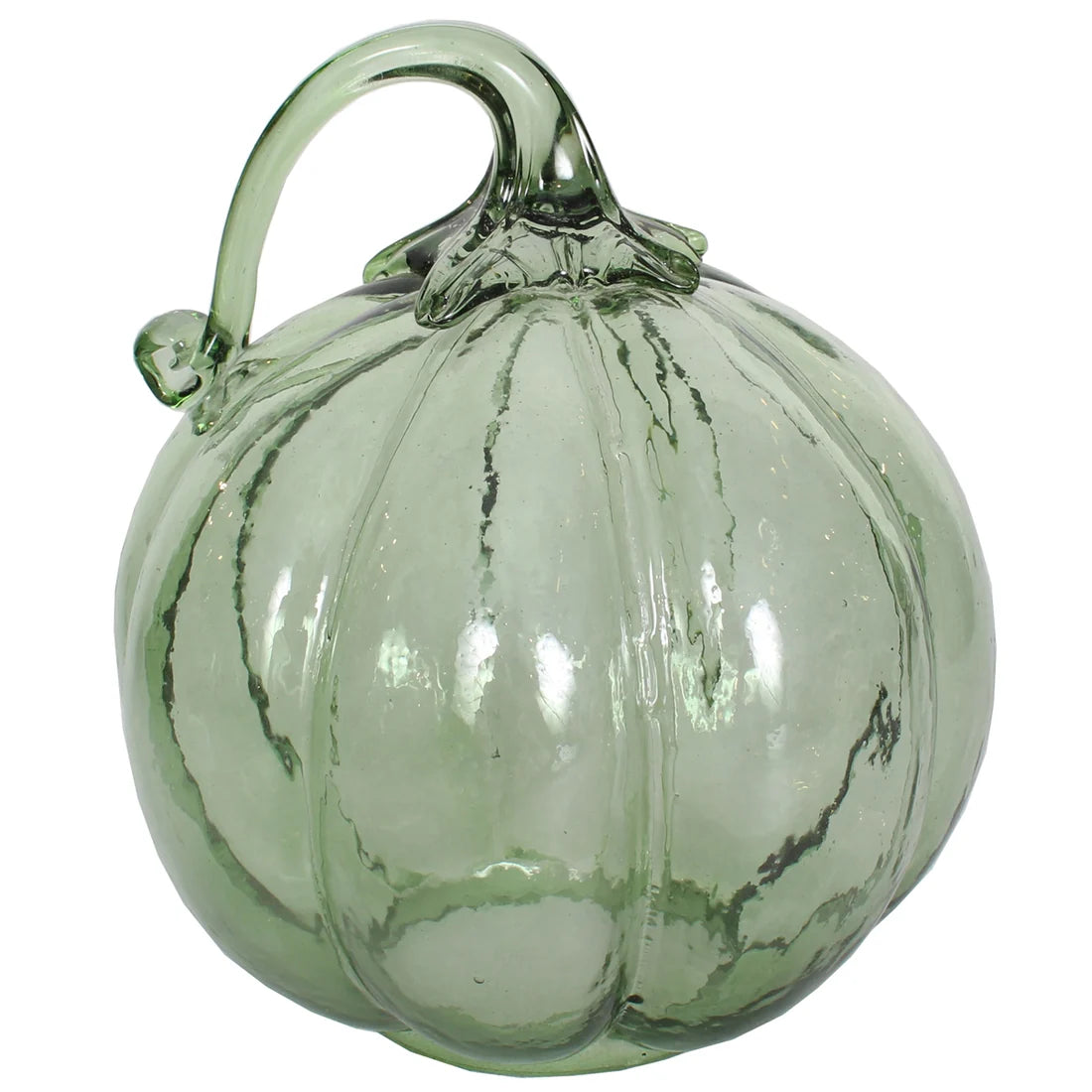 India House Glass Pumpkin Olive