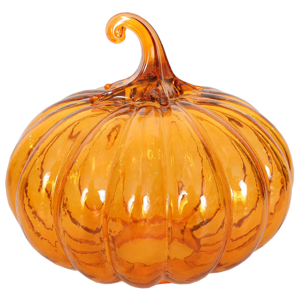 India House Glass Pumpkin Orange