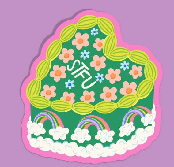 Kands.co STFU Cake Sticker