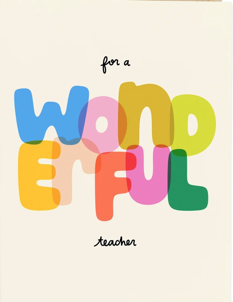 Kands.co Wonderful Teacher Card