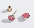 Larissa Loden Heart Dice Enamel Stud Earrings