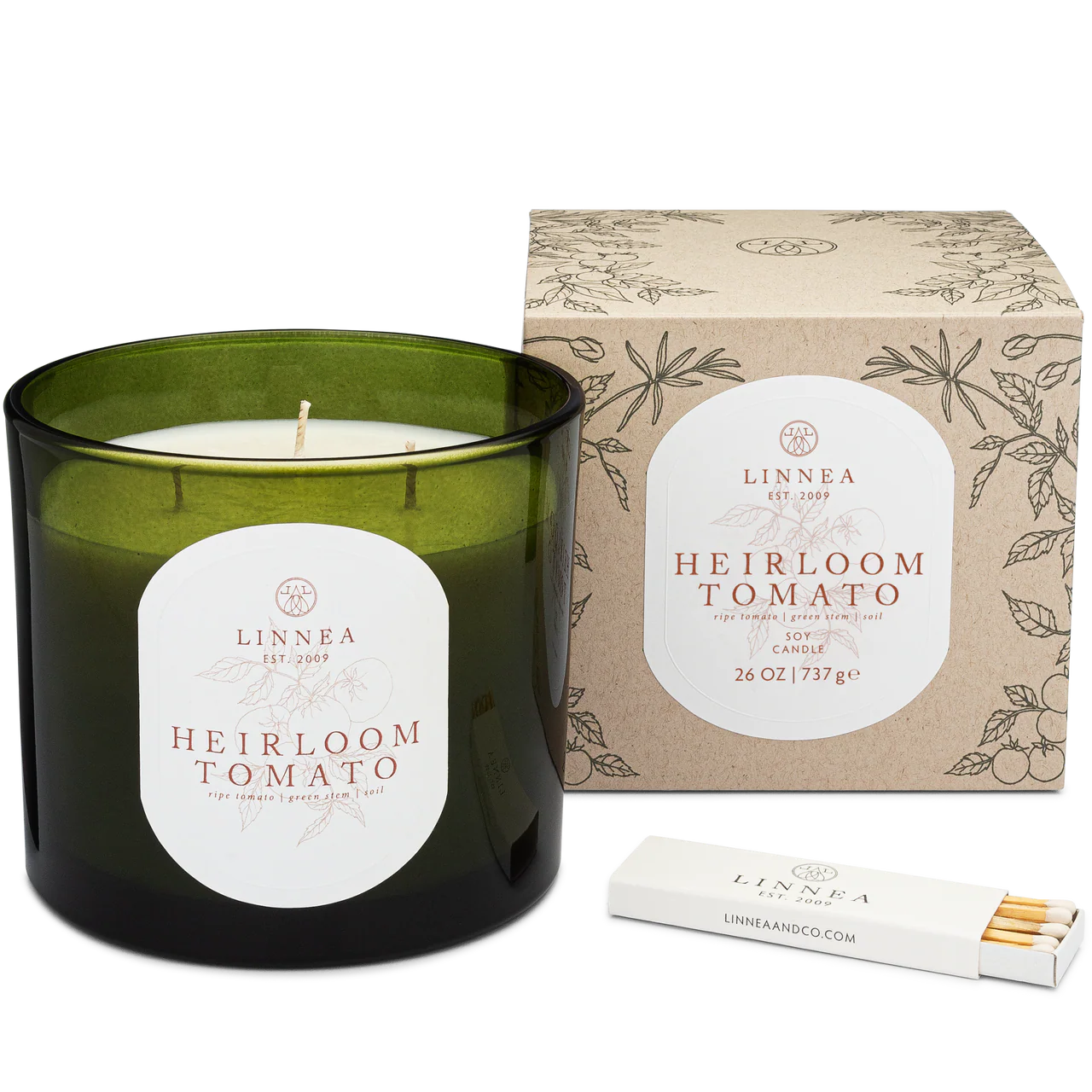 Linnea Candle, 3-Wick