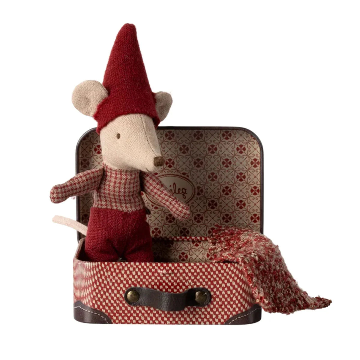 Maileg Christmas Mouse, Baby in Suitcase