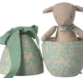 Maileg Easter Egg with Micro Lamb, Dusty Mint